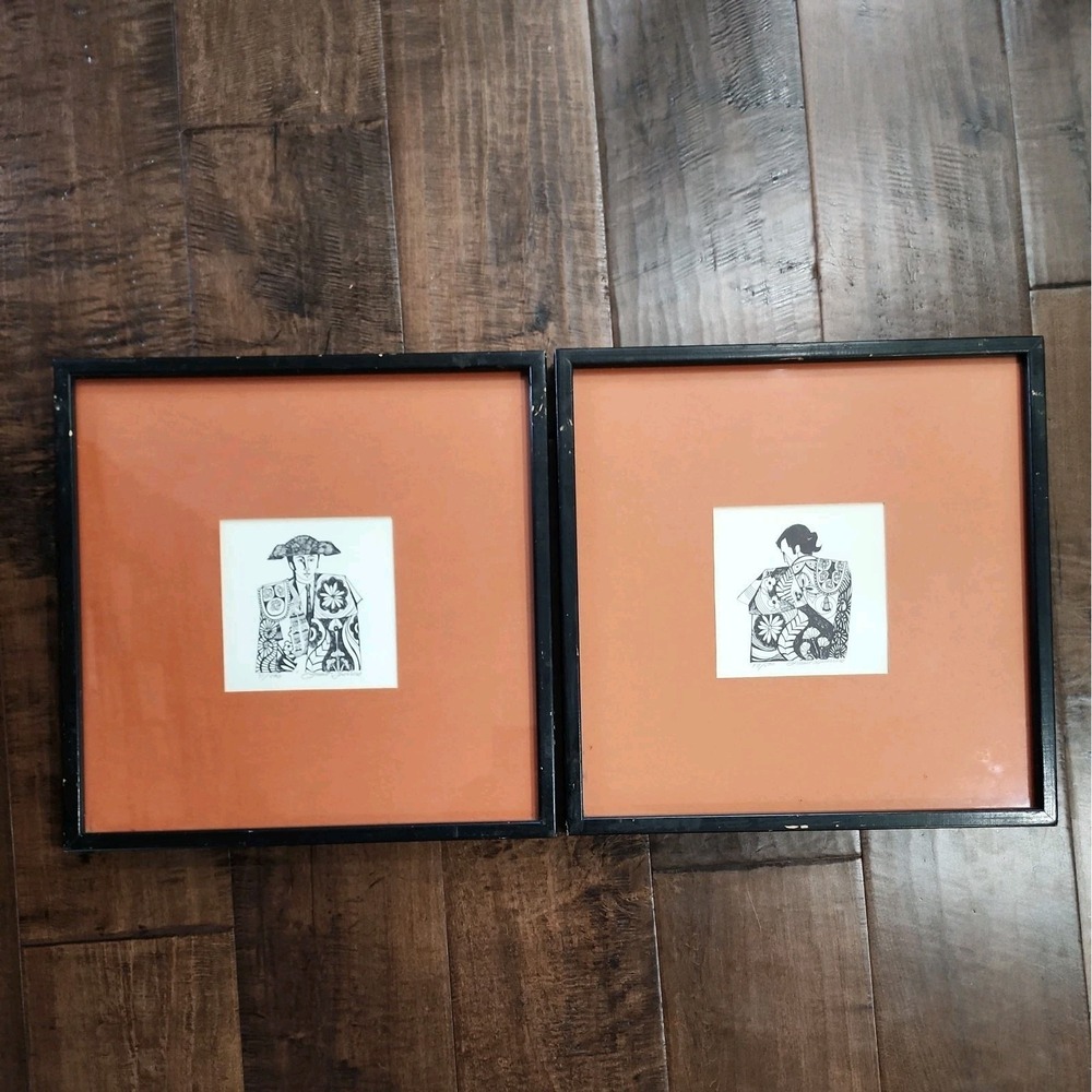 Lot of 2 Ernest Guerrero Serigraph Print Signed Numbered 71/500 and 59/500